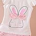 MH-Lucky Baby Girl Clothes Outfits Short Sets 2 Pieces with T-Shirt + Short Pants (T-Pink+White, 24 Months)