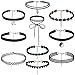 Choker Necklace 10 Pcs Choker Necklace Women Black Choker Velvet Choker Set