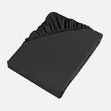Aspire Homeware Single Fitted Sheet 25 cm Deep Black Hotel Quality view 5