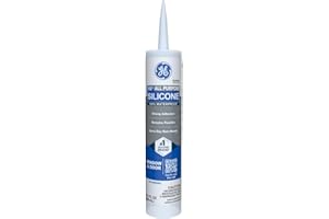 GE All Purpose Silicone Caulk, Clear, 10 fl oz Cartridge, 1 Pack - 100% Waterproof Silicone Sealant, Stronger Adhesion, Freeze & Sun Proof