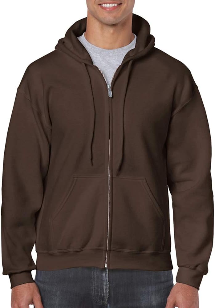 Gildan Men's Fleece Zip Hooded Sweatshirt at  Men’s Clothing store