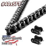 40 Roller Chain 5 Feet with 1 Connecting Link