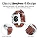 Benuo Apple Watch Series 3 Band, [Classic Collection Series] 42mm Apple iWatch Premium Genuine Leather Strap, Wrist Strap Replacement for Apple Watch Series 2/1/Nike+/Edition (Brown, 42mm)