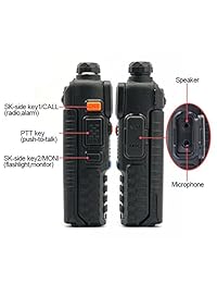 Baofeng UV 5R radio doble correa, dos vías, negra