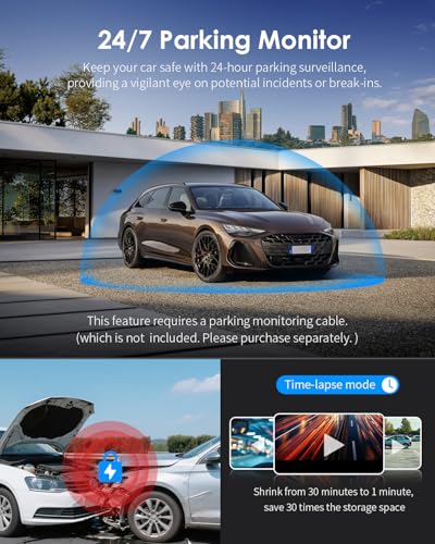 KAWA Dashcam Avant 3K,Rotation 360°,Commande Vocale,Caméra de Voiture WiFi | Mode Parking 24/7,G-Capteur,Vision Nocturne,Enregistrement en Boucle,Contrôle App,Carte TF 32Go,Camion,SUV,Camping-car