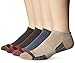 Timberland Men's Comfort No Show 4-Pack Socks Dune/Brown/Charcoal/Denim LG (US Men's 9-12)