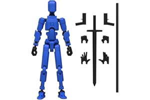 MerryXD Titan 13 Action Figure,Assembly Completed Dummy 13 Action Figure Lucky 13 Action Figure T13 Action Figure 3D Printed Multi-Jointed Movable, Nova 13 Action Figure Toy Blue