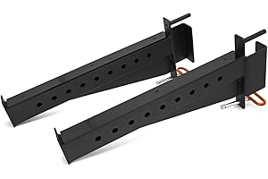 FringeSport 2x3 inch Safety Spotter Arms Attachment (Pair), Squat Rack Support for Back Squats & Bench Press Assistance, Weight Bench Safety, Spotter Arms Compatible with Squat Rack with 5/8" Holes