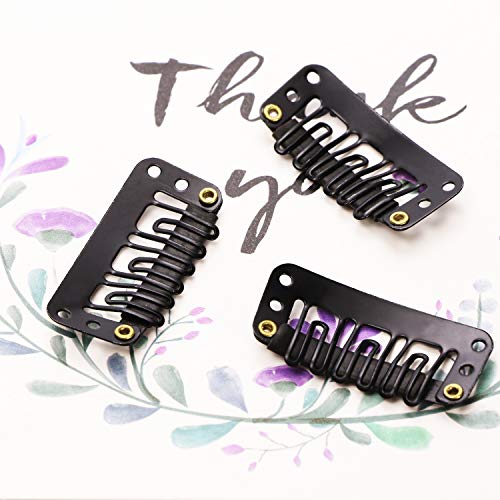 image for Penta Angel U-Shape Snap Clips 20Pcs Black Metal Hair Extension Wigs C
