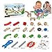 VATOS STEM Toys, Wooden Building Toys for 3 Year Old Boys 96 PCS 7-in-1 Educational Construction Fun Building Block Set Montessori Toy Kit for Kids Age 4- 5 6 7 8, for Boys & Girls