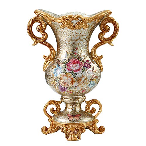 Europeanstyle Retro Resin Large Flower Vases for Living