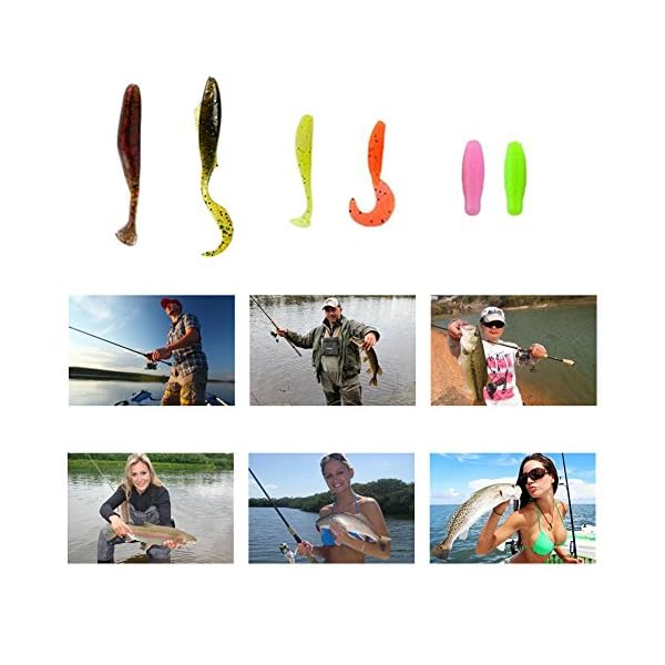 ToHa-Soft-Lure-Kits-for-Fishing-143-in-1-including-6-Kinds-of-73-Soft-Plastic-Fishing-Lures
