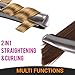 Hair Straightener, Curling Iron straightening Iron 2 in 1 Hair Curler Straightener Tourmaline Ceramic Hair Types Tools with LED Digital Display Adjustable Temperature (C3)thumb 1