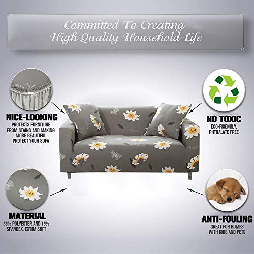FORCHEER Couch Cover Stretch Arm Chair Large Sofa Slipcover Leather Furniture Protector from Pet for Living Room