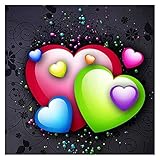 TWBB Diamond Painting DIY 5D Diamond Painting Kit Diamond Embroidery Round Diamond Painting for Adult or Kid (Heart Pattern 1)