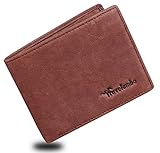 Travelambo Genuine Leather RFID Blocking Wallets Mens Wallet Bifold (vegetable tanned brown)