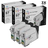LD Remanufactured Ink Cartridge Replacement for Epson 97 T097120 Extra High Yield (Black, 3-Pack)