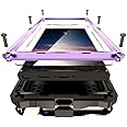Lunivop for Samsung Galaxy S23 Ultra Case Metal Hard for Galaxy S23Ultra 5G Phone case para Screw Built-in Screen Lens Protection Military Grade [Note The Fingerprints Don't Work] Purple