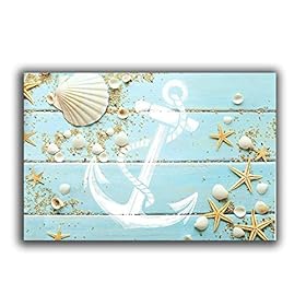 Funy Decor Beach-Themed Nautical Doormats - Seashell, Starfish, Anchor Floor Mat Rug Indoor/Outdoor/Front Door/Bathroom… 51SqsO4U7ZL