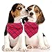 Invlab Dog Bandanas - 4 Pack Washable Triangle Bibs Scarfs, Reversible Plaid Printing Kerchief for Dogs and Cats,4 Styles