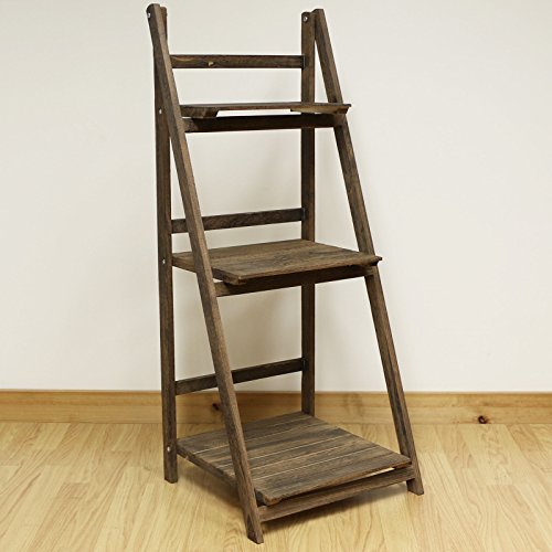 Costello Hq 3 Tier Brown Ladder Shelf Display Unit Folding Book Stand Shelves Wooden Wall Buy Online In Fiji Costello Products In Fiji See Prices Reviews And Free Delivery Over 200 Fj Desertcart