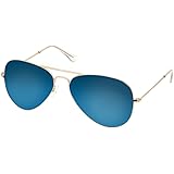 aqs mirrored unisex aviator sunglasses