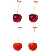 Fruit Earring Strawberry Lemon Orange Grape Cherry Raspberry Pomegranate Lightweight Trendy Drop Dangle Accessories for Women