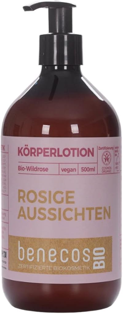 benecos BIO Body Lotion Organic Wild Rose Vegan Recycled Plastic