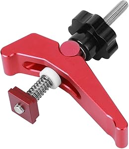 Precise track stop, clamp clamp, for wooden furniture