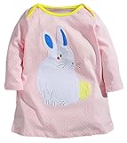 Fiream Little Girls Cotton Long Sleeve Cartoon Pattern Dress