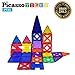 PicassoTiles 33 Piece Building Blocks 33pcs Educational Kit 3D Building Construction Toy Set Clear Magnetic Stacking Block STEM Playboard Magnet Felt Tiles Novelty Game, Creativity Beyond Imagination