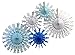 5-Piece Tissue Snowflake Decorations, Winter Mix, White & Blue (15-22 Inch)