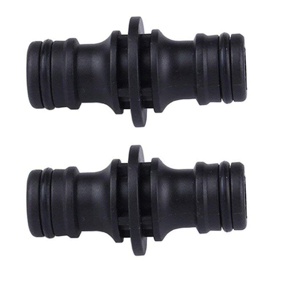TOPWAYS 2 Pack Double Male Hose End Connector Extender for Join Garden Hose Pipe Tube