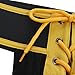 iiniim Mens Sexy Lace Up Lacing Sports Underwear Jockstrap G-String Clubwear Yellow M