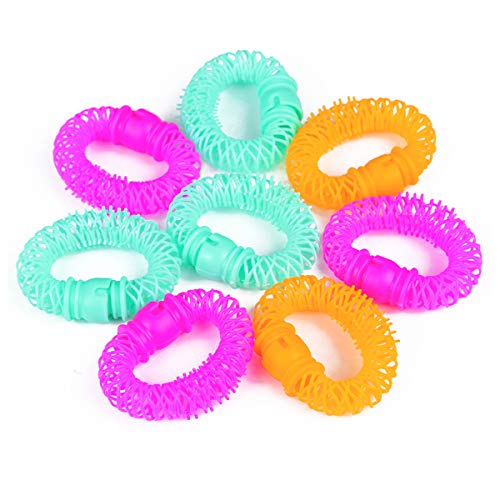 Wed2BB 12pcs Magic Doughnut Donut Sticks Rollers Circle Spiral Plastic Hair Curly Curler Curl Roll Ringlets Wave Hairdressing Care Hairstyle Maker DIY Hair Styling Tool - Thumbnail 6