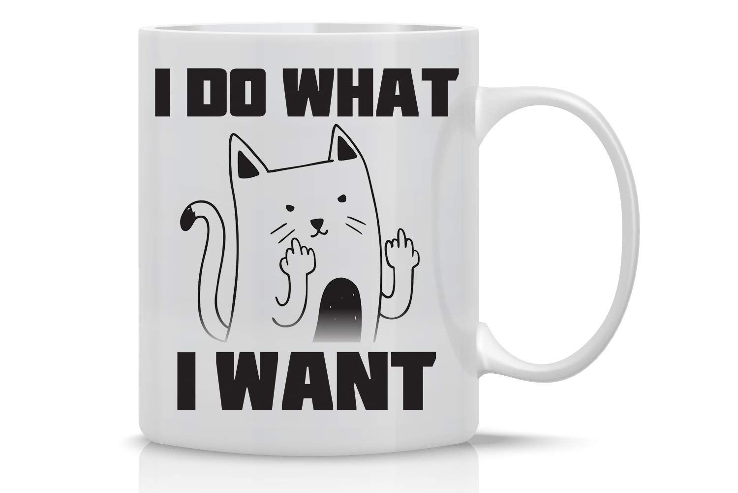 AW FashionsI Do What I Want Cat Mug - Funny Cat Mug - 11OZ Coffee Mug - Mugs For Women – Angry Cat Mug, Grumpy Cat Mug - Perfect for Mother’s Day
