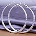 Elegant Fashion Jewelry 925 Silver Plated Stud Dangle Earings Eardrop Big Yu Wen Circle