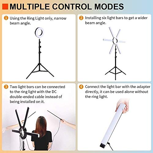 GVM Great Video Maker 600S LED Ring Light, 90W Dimmable Led Video Light