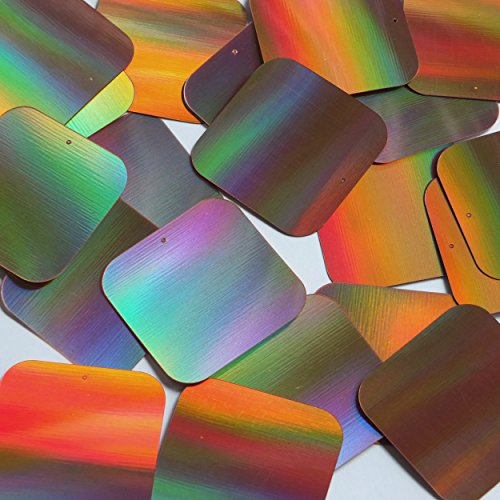 Square Sequin 40mm Copper Lazersheen Reflective Metallic Loose Couture Paillettes