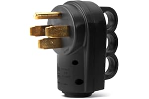 OPL5 Heavy Duty 50 Amp RV Male Plug Replacement Electrical Plug Power Adapter with Handle RV Power Cord – 50A 125/250V 4-Pron