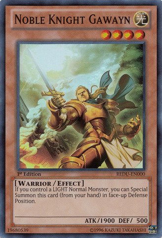 Yu-Gi-Oh! - Noble Knight Gawayn (REDU-EN000) - Return of the Duelist - 1st Edition - Super Rare