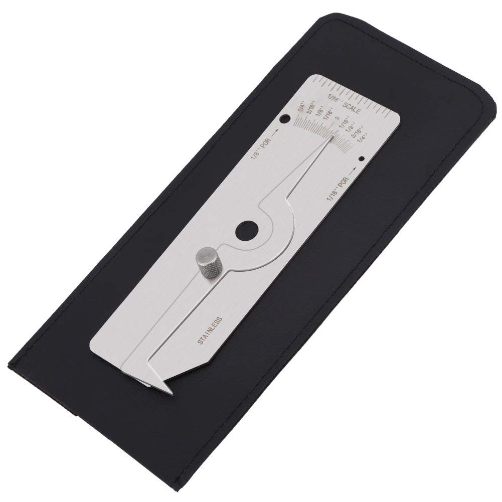 High Precision Stainless Steel Weld Gauge V-Wac Undercut Gauge Welding Measuring Inspection Tool (Inch)