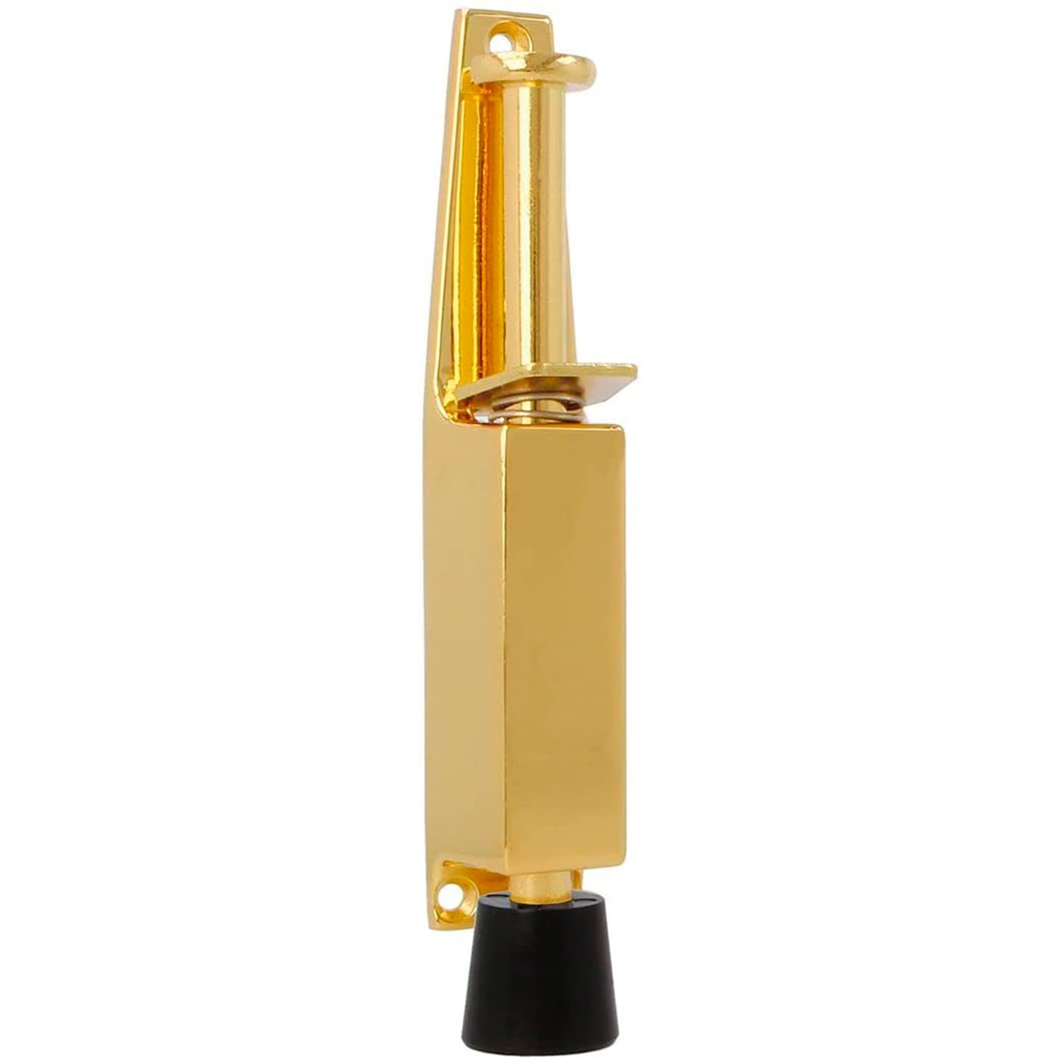 Amig - Rubber Foot Retainer Mod.11 for Holding and Keeping Doors Open | Zamak Vertical Stopper | Anti Slamming | Measures: 165 x 30 mm | Stroke: 45 mm | Golden