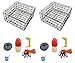2-Pack of KUFA Vinyl Coated Crab Trap & Accessory kit Including 100' Rope, Caliper, Harness, Bait Bag & Red/White Float (6