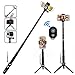 HEHUI Bluetooth Selfie Stick, Extendable Selfie Stick with Wireless Remote and Tripod Stand Selfie Stick for iPhone 8/8 Plus/iPhone X/iPhone 7/7 Plus/Galaxy S9/S9 Plus/Note 8/S8 /S8 Plus/More