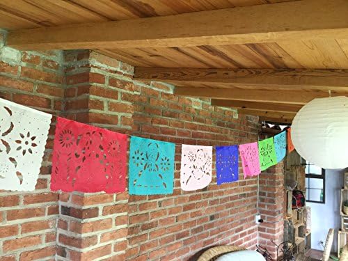 Mexican Fiesta Banner party large TISSUE PAPER mexican papel picado banner 16 ft long designed as pictured.