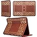 KHOMO Brown Book Style Leather Case for Amazon Kindle Fire HD 8.9 inches