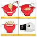 INMAKER Microwave Popcorn Popper with E-recipe, Air Popcorn Maker for Home, BPA Free Popcorn Bowl with Handles, Air Popper Machines