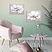 Flower Wall Art Decor Modern Framed Floral Canvas Painting Picture with Hand Painted Texture for Living Room Bedroom Bathroom Girl Room White and Pink 12x16 x 2 Piece/Set