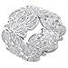 D EXCEED Womens Bohemian Lace Bracelet Vintage Filigree Cuff Bangle Bracelet Wide Stretch Rhinestone Bracelets for Ladies